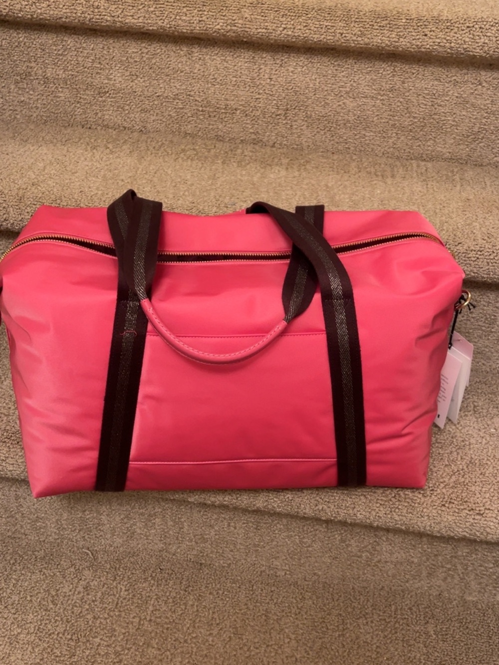 Coach Pink Travel Duffel with Front Zip Pocket - Picture 2 of 3